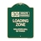 Signmission 30 Minute Parking Loading Zone Violators Will Towed Heavy-Gauge Alum Sign, 24" x 18", G-1824-24425 A-DES-G-1824-24425 - alternate 1